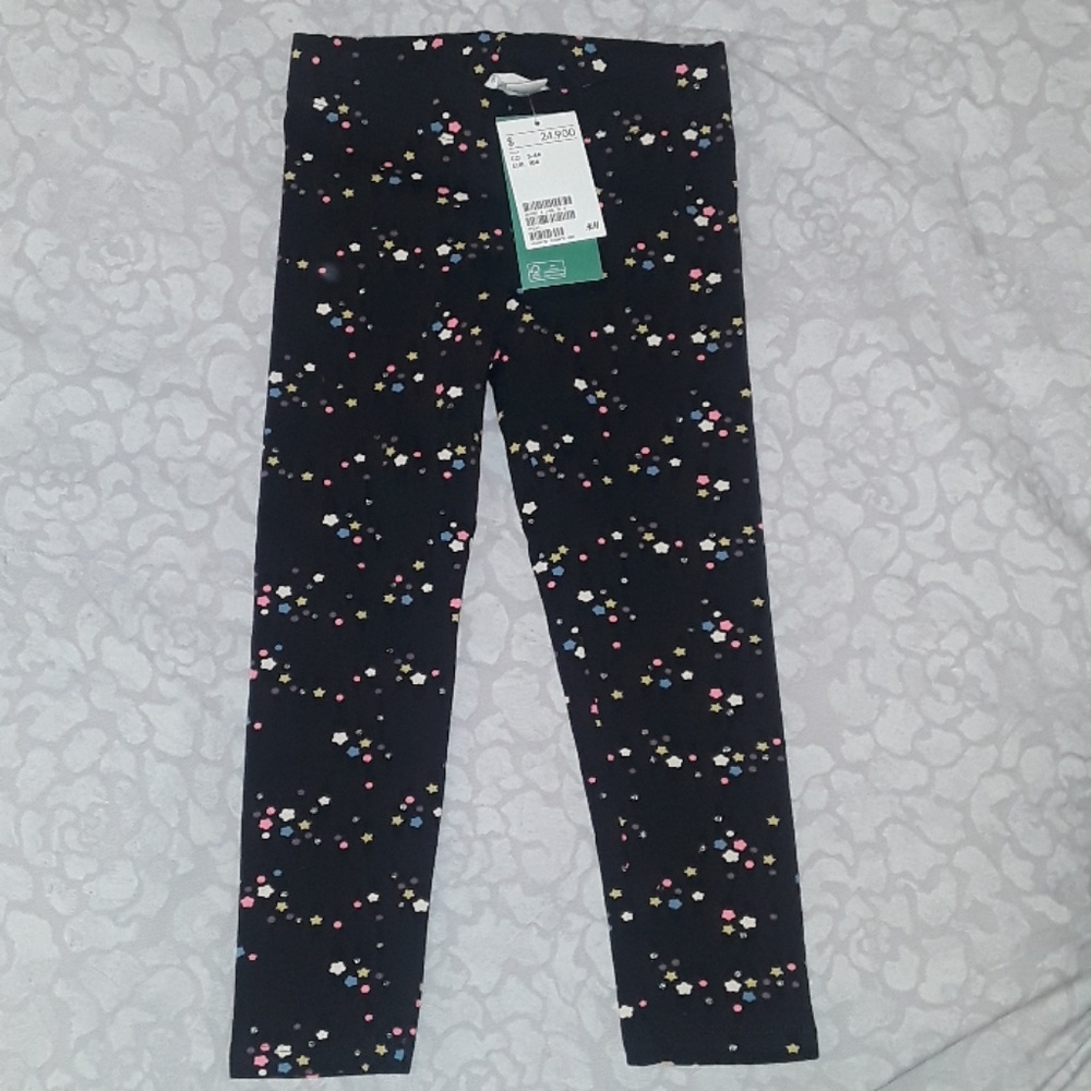 BRAND NEW organic cotton toddler girl leggings.